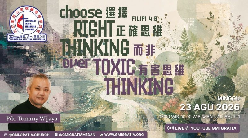 選擇正確思維而非有害思維Choose right thingking over toxic thingking